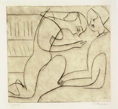 Couple in the Library by Ernst Ludwig Kirchner